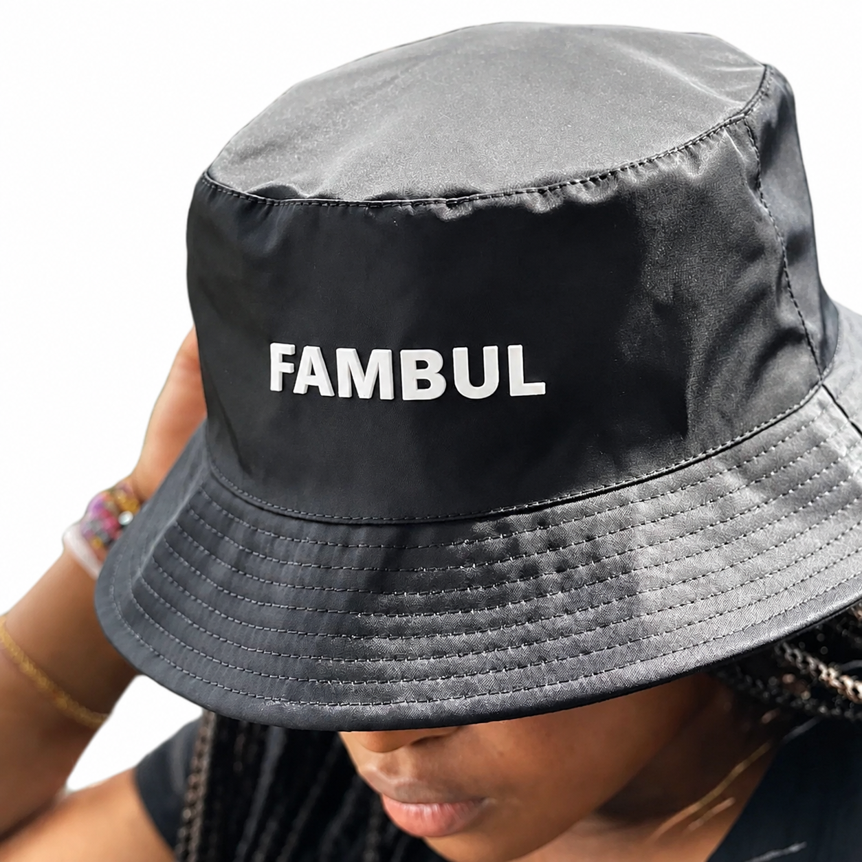 FAMBUL Reversible Nylon Bucket Hat